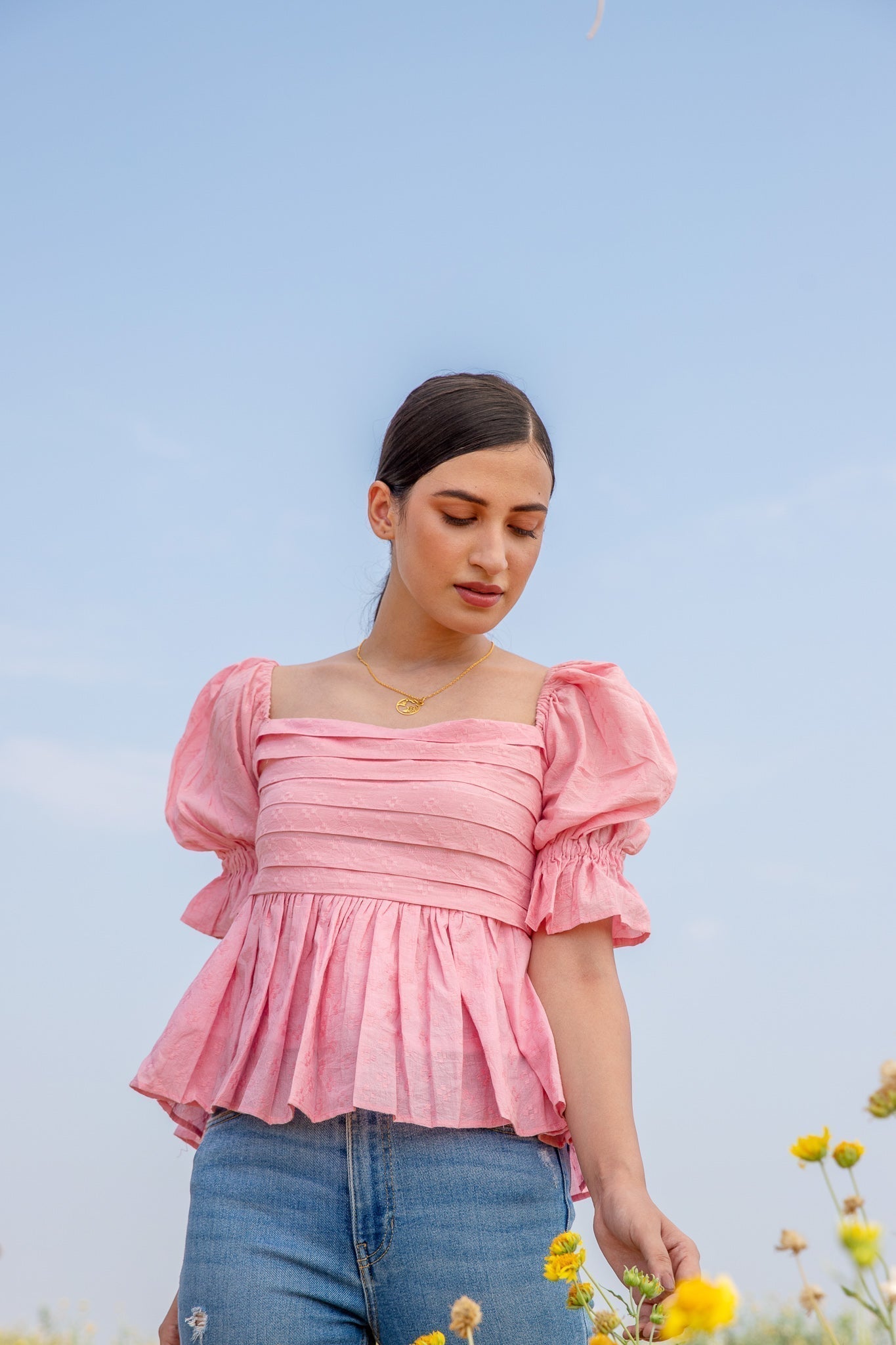 Erica Pleated Top (7093549858985)