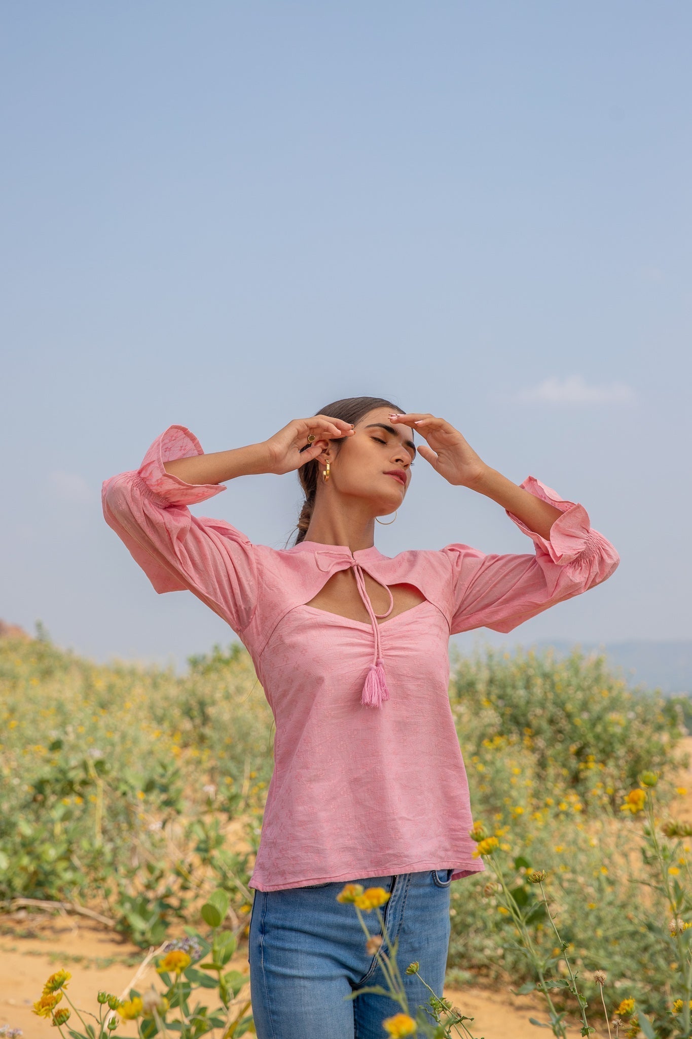 Erica Mandarin Collar Top (7093560115369)