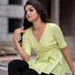 Green Peplum Blouse (1844188250155)