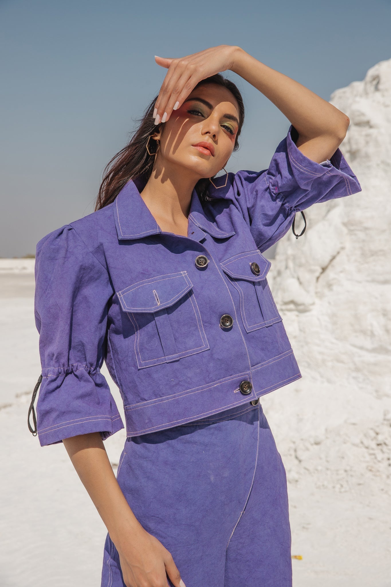 Orchid Button Down Jacket