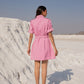 Blush button down Dress (6440353562793)
