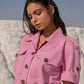 Blush button down Dress (6440353562793)