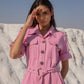Blush button down Dress (6440353562793)