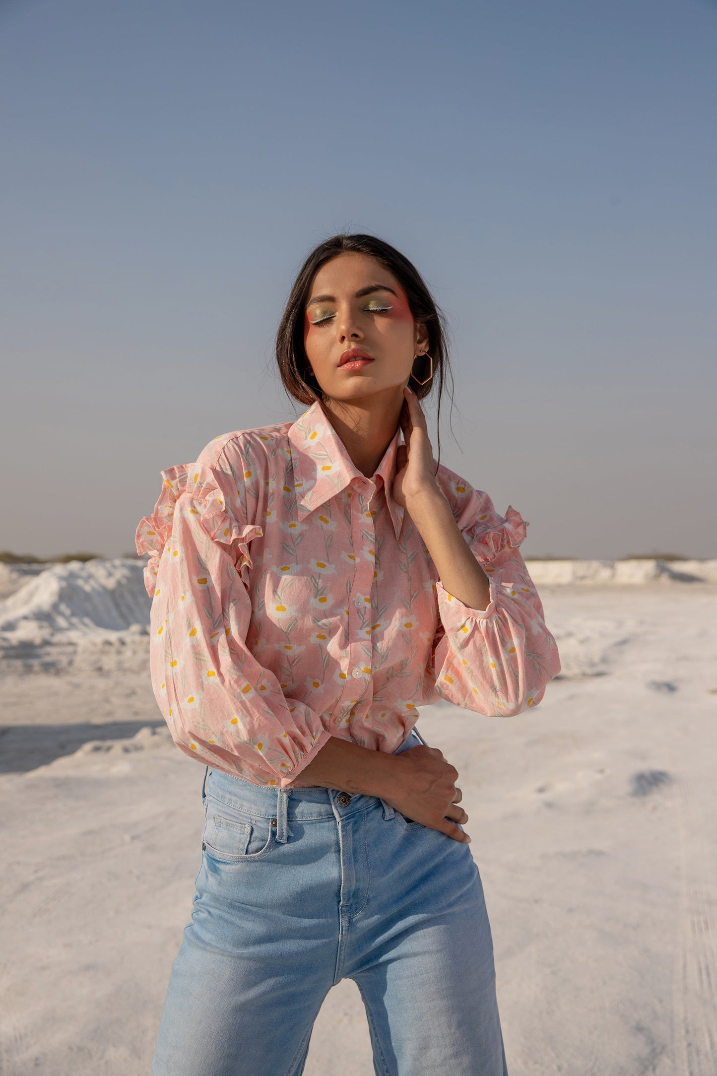 Melody Ruffle Shirt (6440290091177)