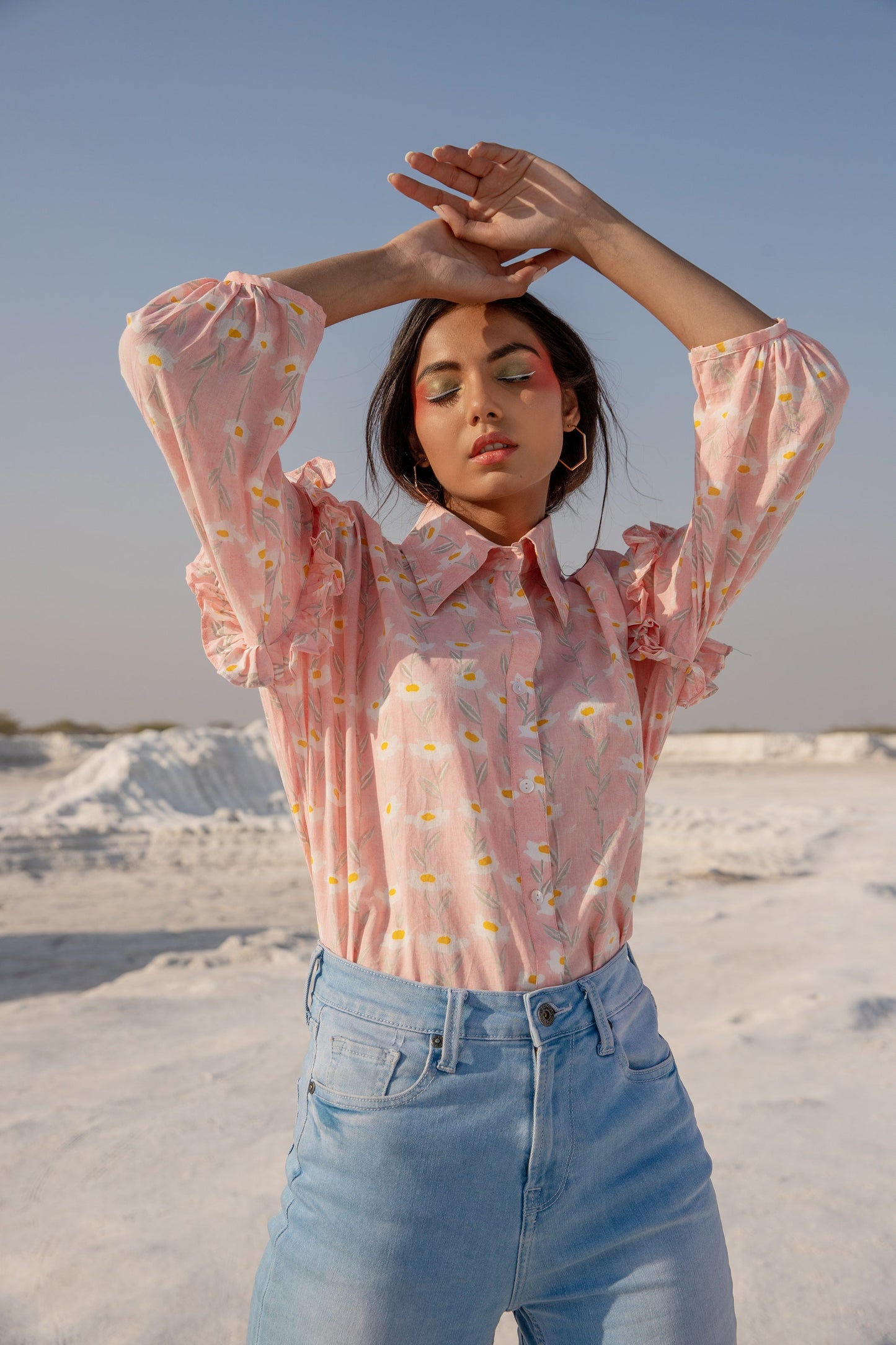 Melody Ruffle Shirt (6440290091177)