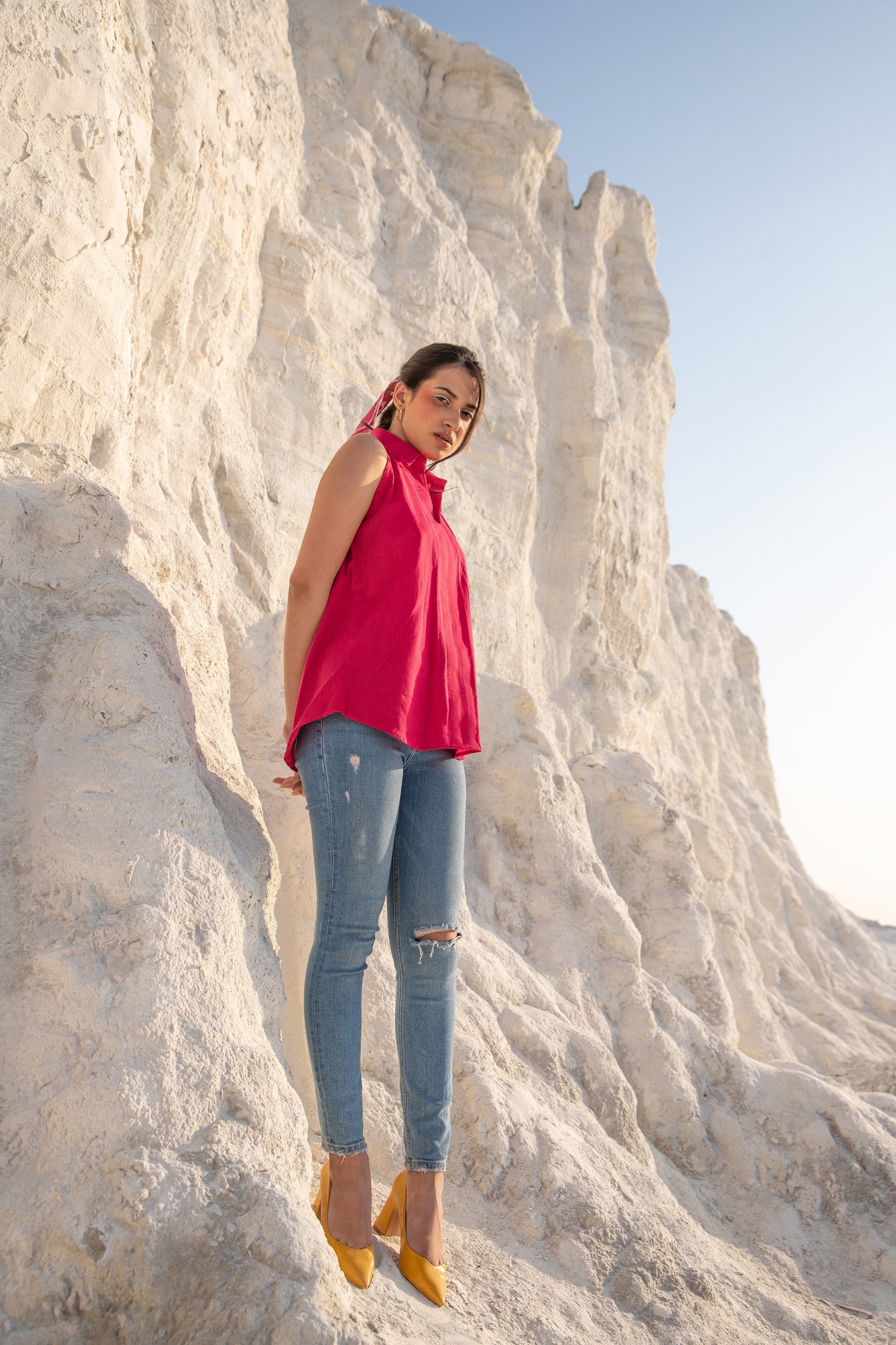 Valentina Collared Top (6440269938857)