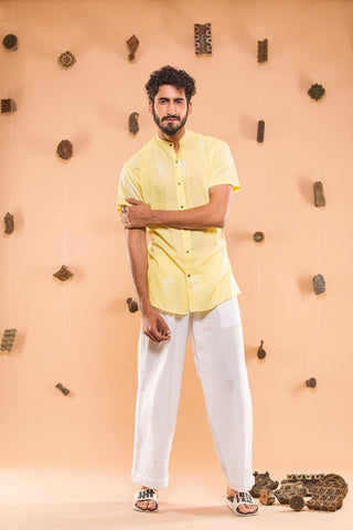 Dimag ki Batti Jali Yellow Shirt (1640753463339)