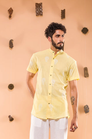 Dimag ki Batti Jali Yellow Shirt (1640753463339)