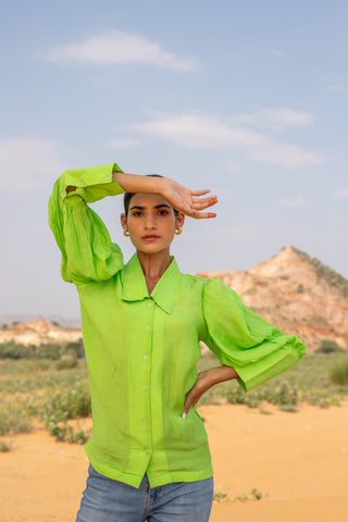 Blossom Collared Silk Shirt (7093587017897)