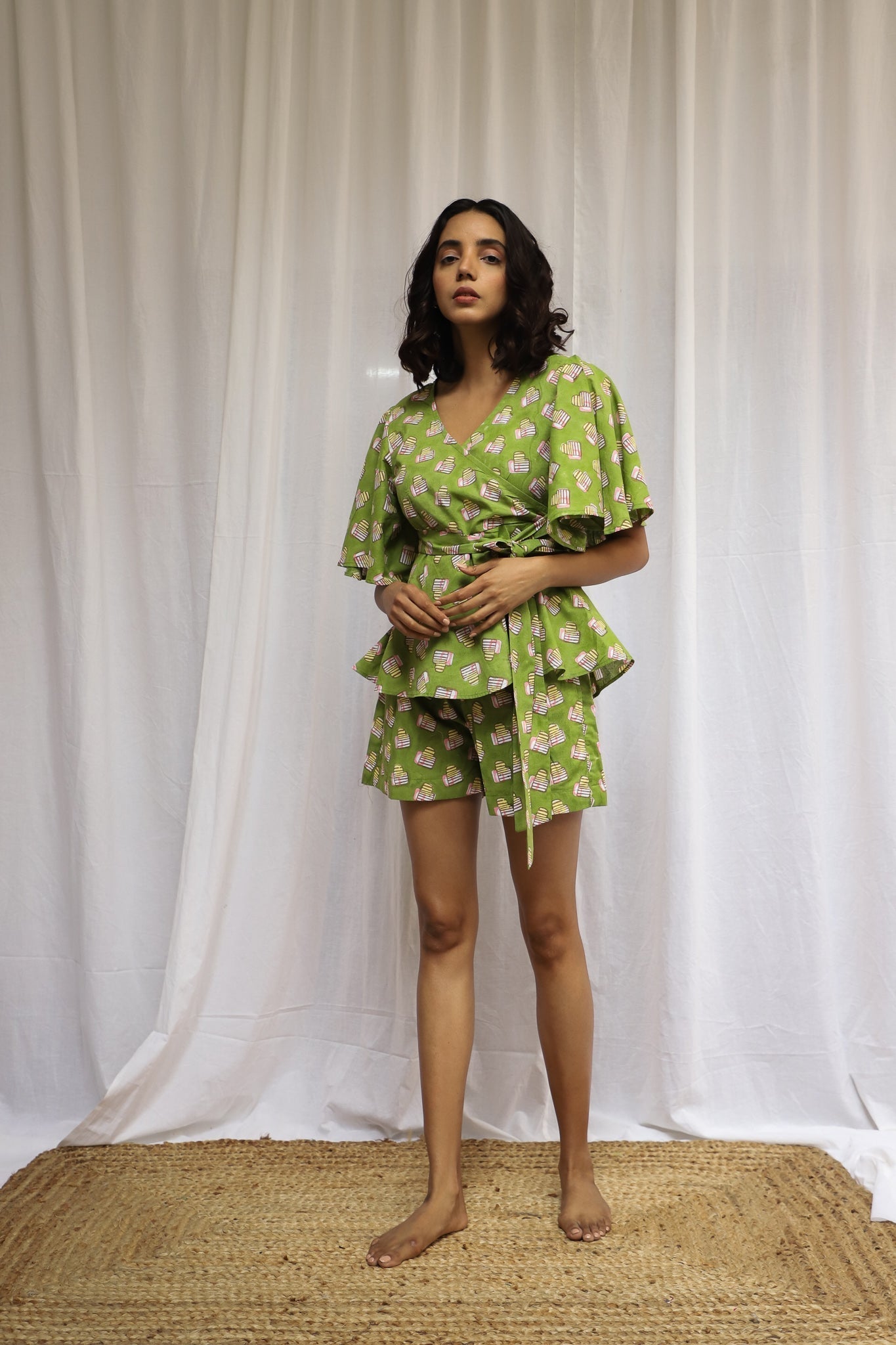 Green Ilma Short Set
