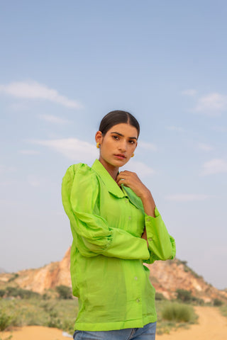 Blossom Collared Silk Shirt (7093587017897)