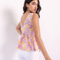 Raspberry Peplum Top